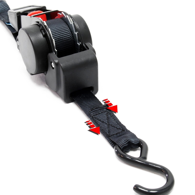 Load strap with automatic retraction 0.18x1.8m 100daN