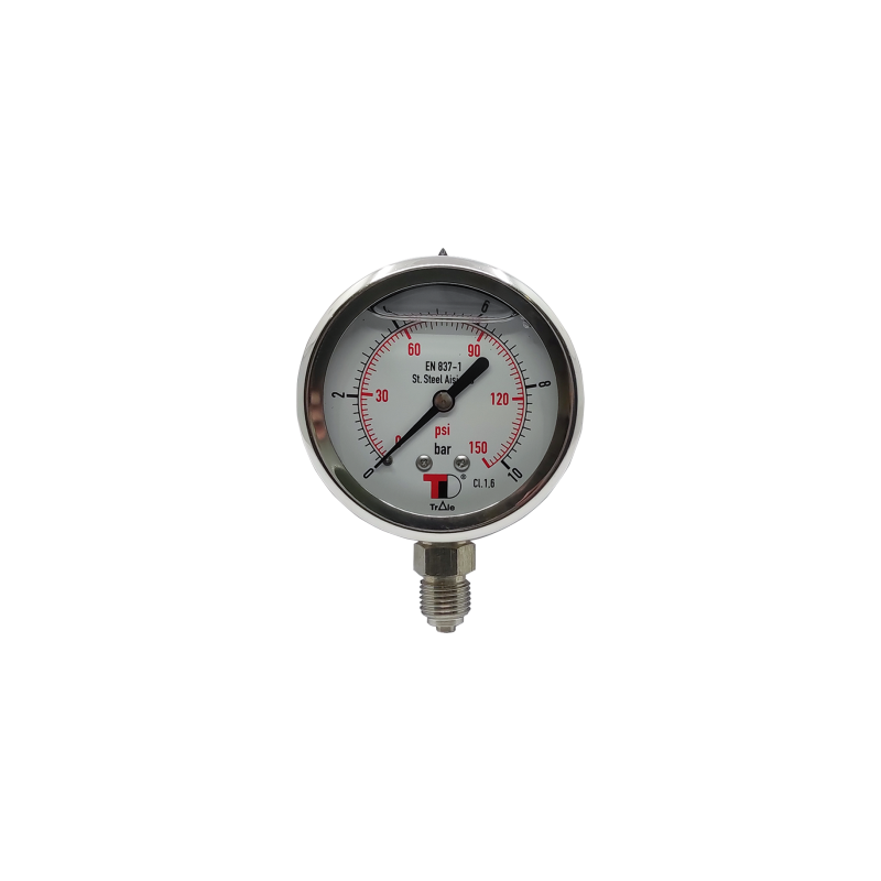 Stainless Steel Pressure Gauge 0-4bar (with Glycerin) AISI316