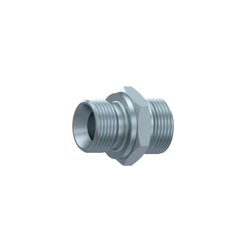 Lähtenippel (sirge) M16x1,5 (10mm torule) - 1/4" 60º koonus DIN 2353 L-seeria Zn