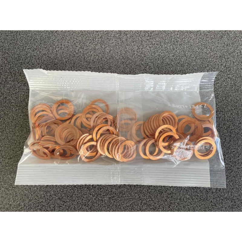 Copper washer 10X14X1,5 100pcs pack