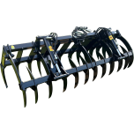 Light-duty uprooting rake-grapple KRH 1800 with two cylinders