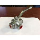 Hydraulic ballvalve (tees) 3/8" 