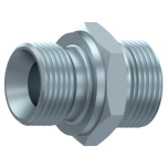 Выходной ниппель (прямой) M18x1,5 (для трубы 12 мм) - 3/8" (конус 60 градусов) DIN 2353 L-серия Zn